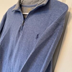 Polo Ralph Lauren Gray and Blue Top